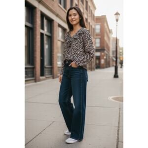 Vintage Ruffle Collar Blouse M Rosettes Dark Romantic Gothic Victorian Style